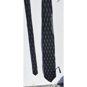 Puritan Silk Tie Black Gray Modern Pattern 100% Silk Handmade 58x3.5 #28